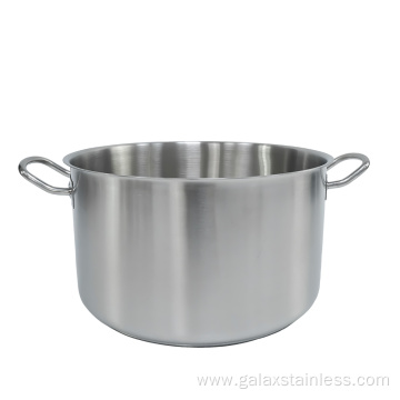 Stainless steel high-body stew pot with compound bottom